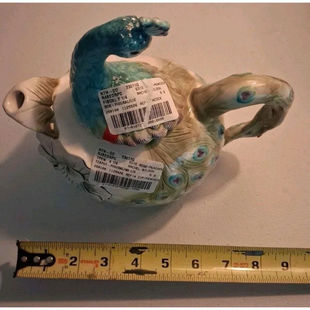 Edie Rose Home Peacock Collection Teapot Rachel Bilson 4 Cup